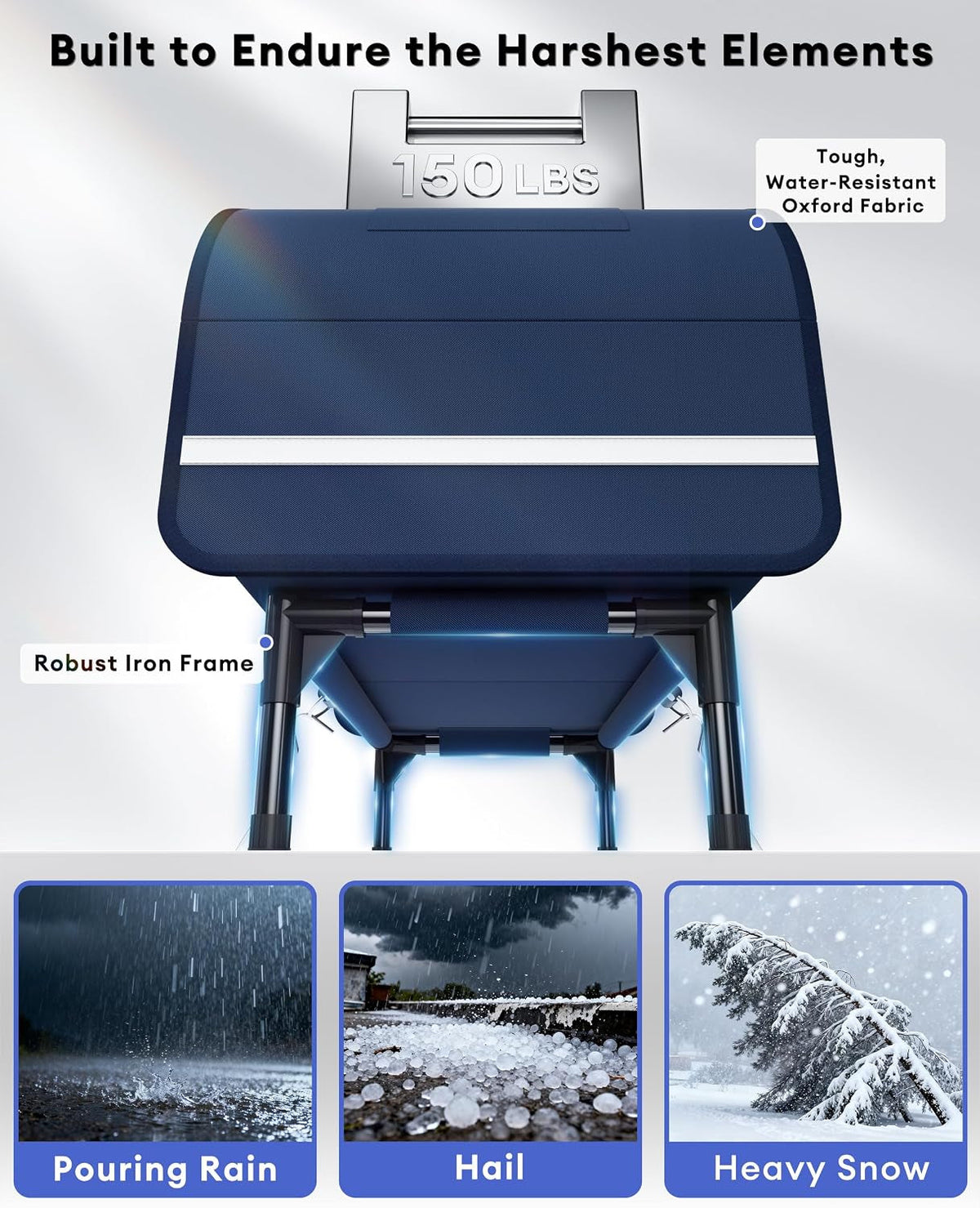 Large heated cat house built for pouring rain, hail and heavy snow