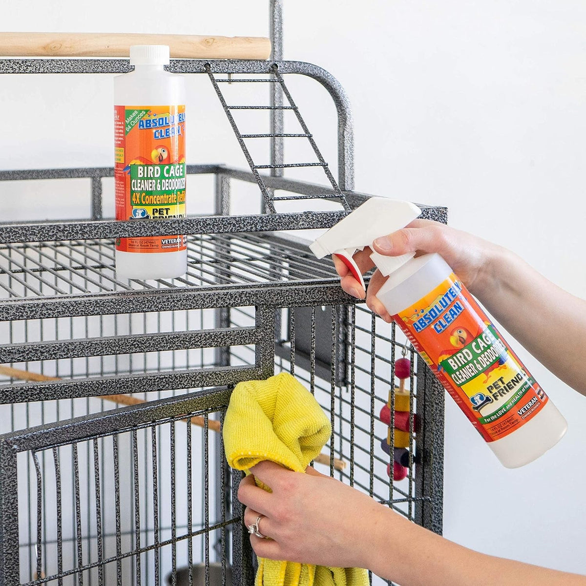 Bird Cage Cleaner and Deodorizer Concentrate, 16 oz