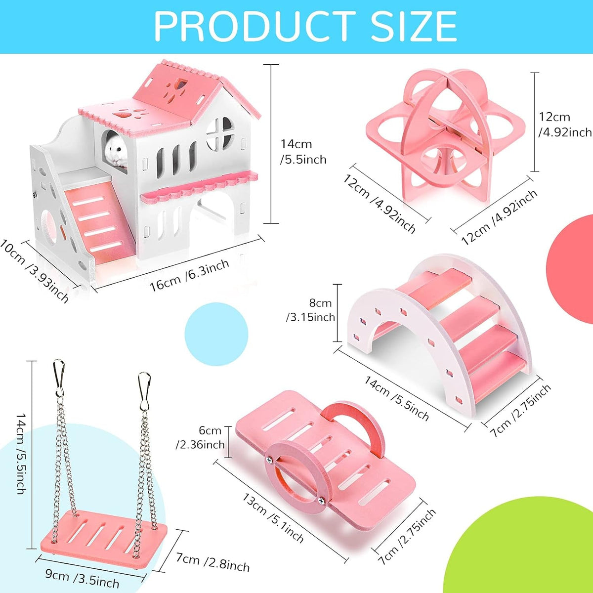 Hamster Toy Set, 5 Pieces