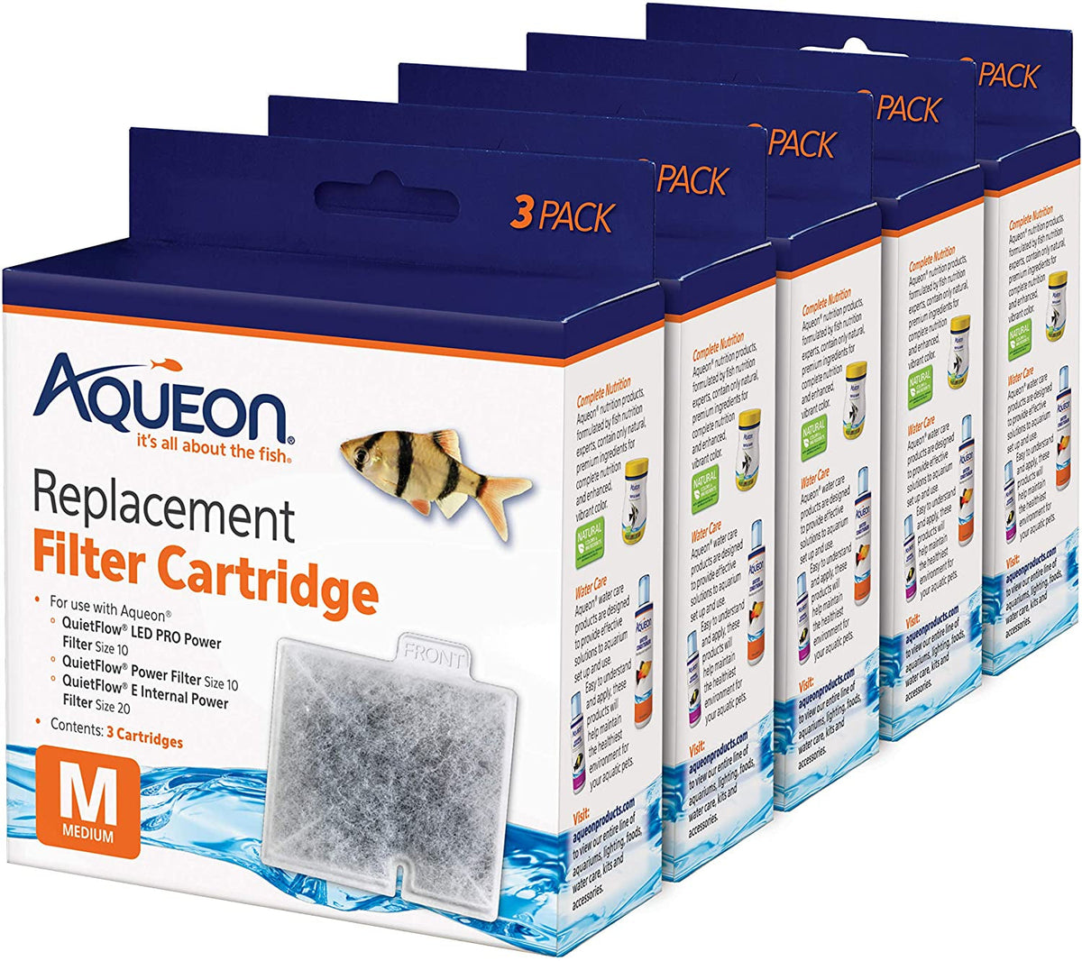 Replacement Filter Cartridges, Medium, 15 Pack