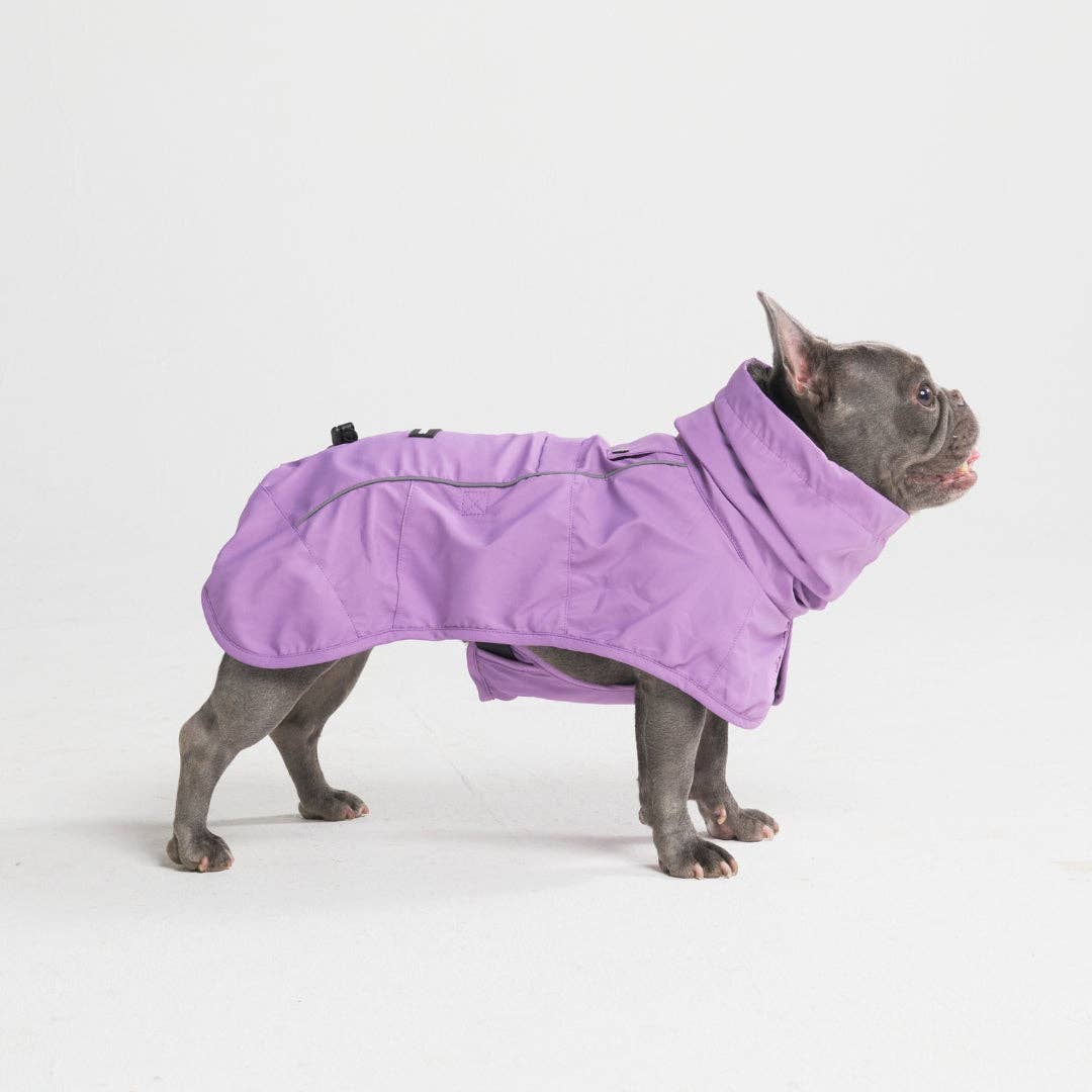 Purple Breatheshield breathable waterproof dog raincoat - view 2