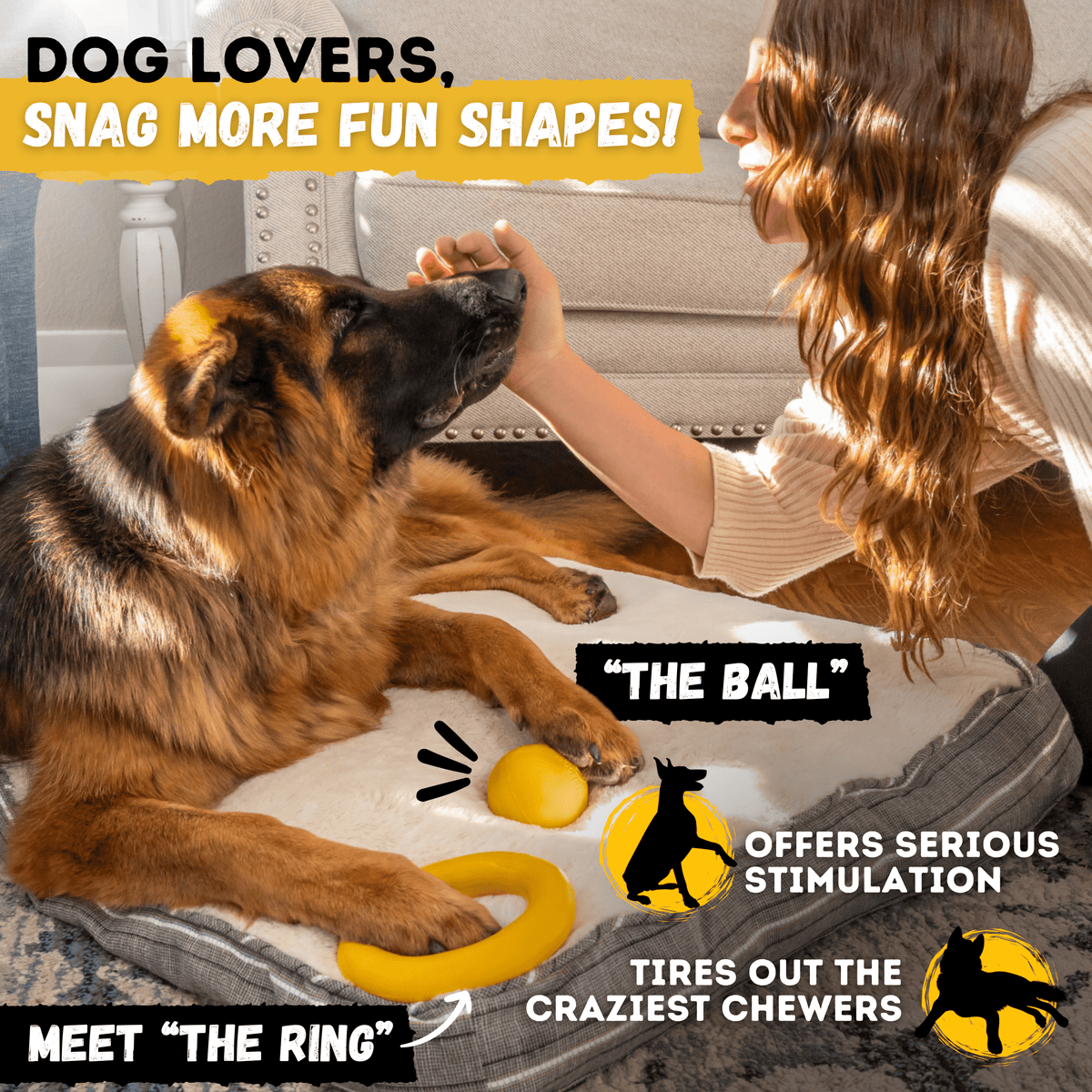 Launch Disc Heavy-Duty Rubber Dog Frisbee
