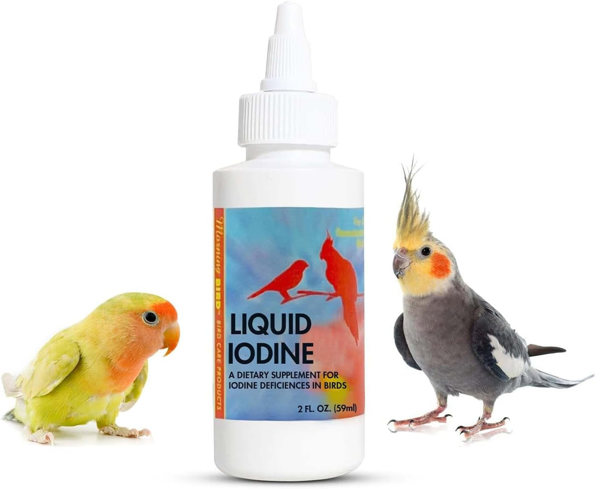 Liquid Iodine Supplement for Birds Feather Thyroid Support 4oz