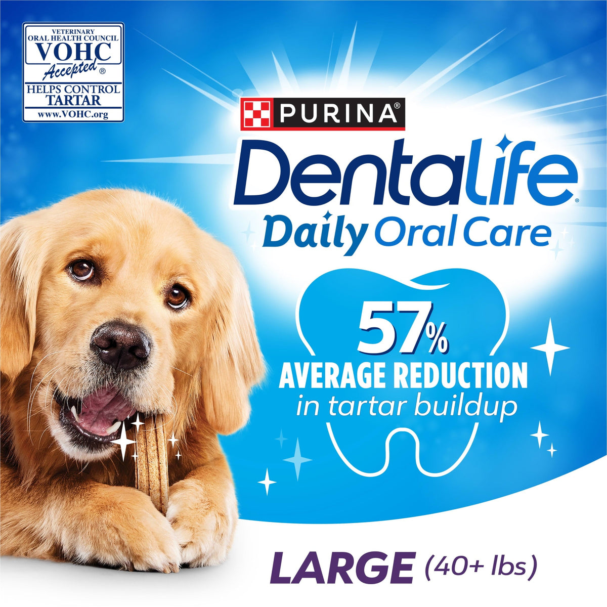 Purina DentaLife Dental Chews for Large Dogs, 18 Count, 20.7 oz