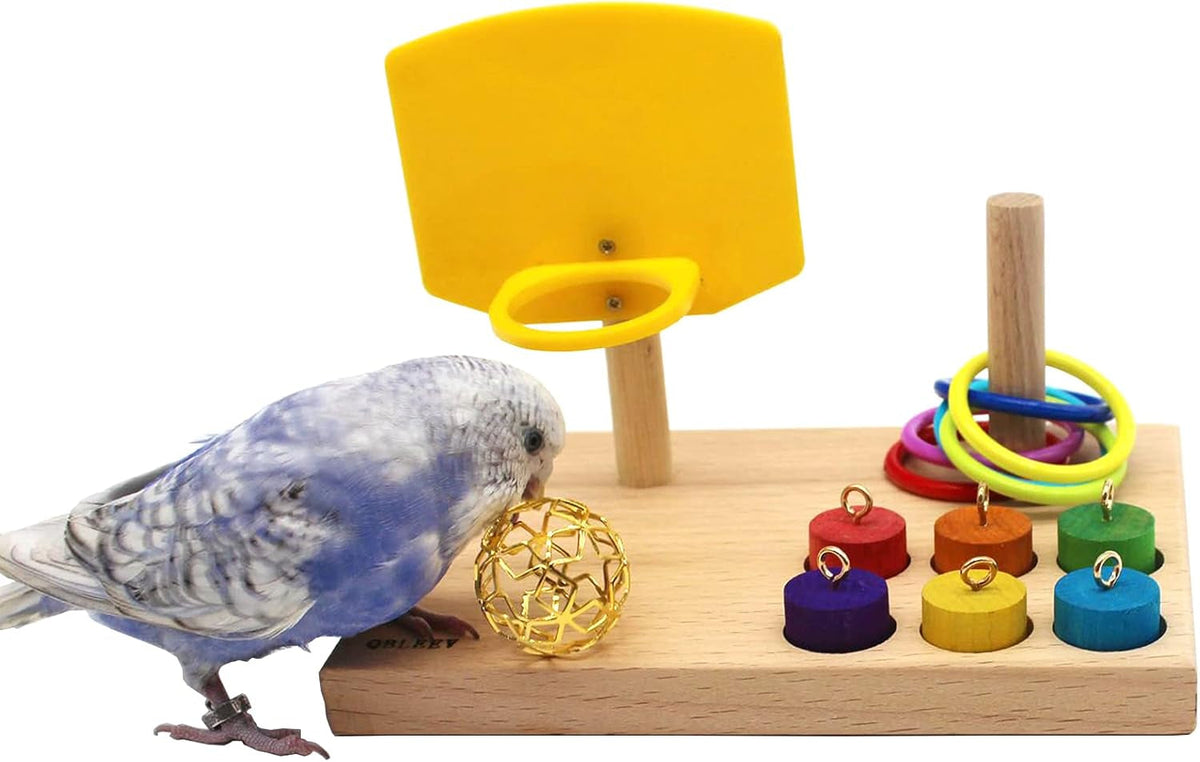Beech Wood Foraging Puzzle Toy for Budgies and Parrots