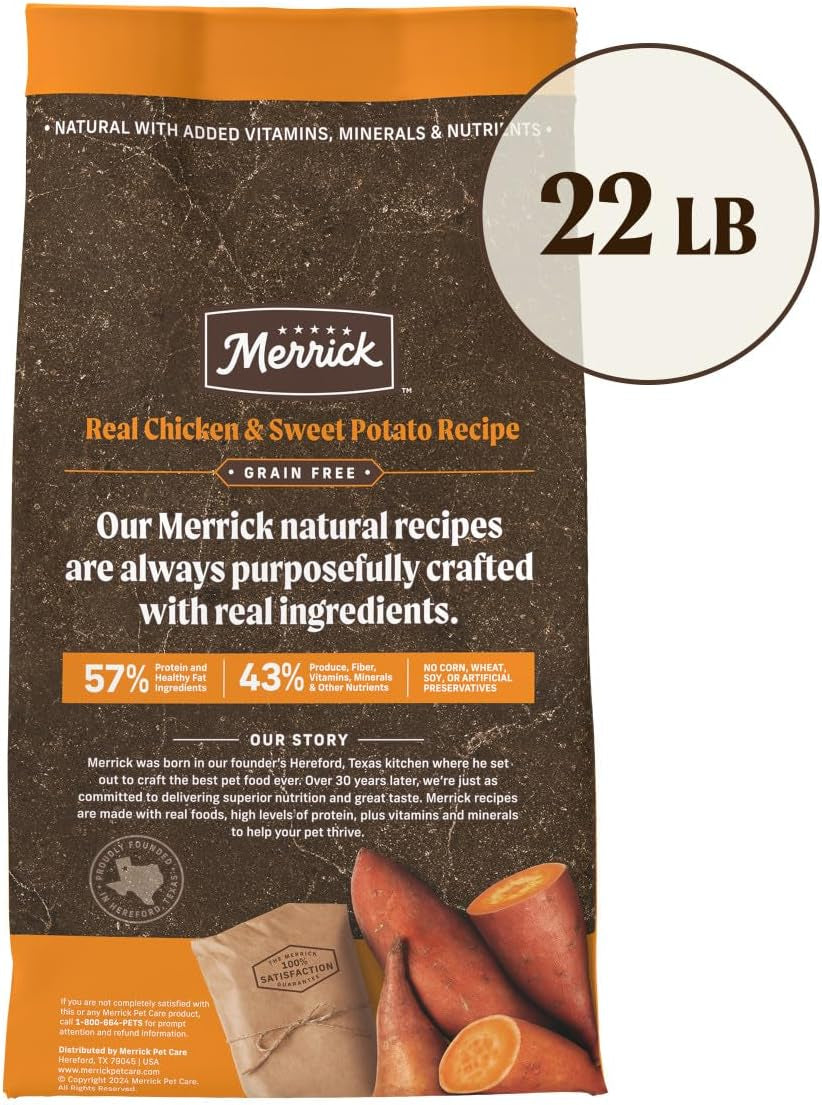 Merrick Grain-Free Dry Dog Food, Chicken and Sweet Potato