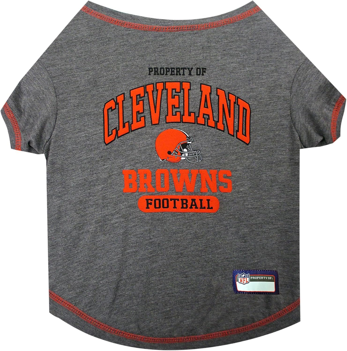 Cleveland Browns dog T-shirt, gray