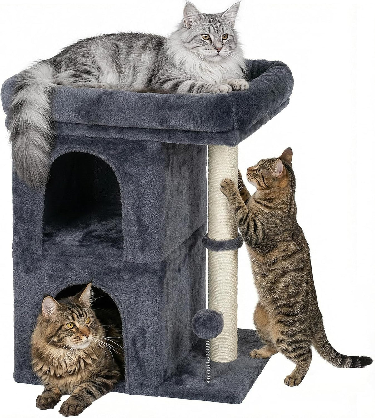 24 in Cat Tower with Perch, Condos and Scratching Post