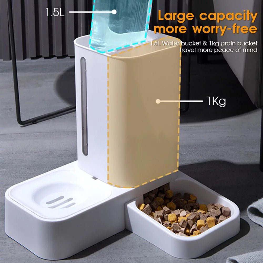 2-in-1 Automatic Pet Feeder and Water Dispenser