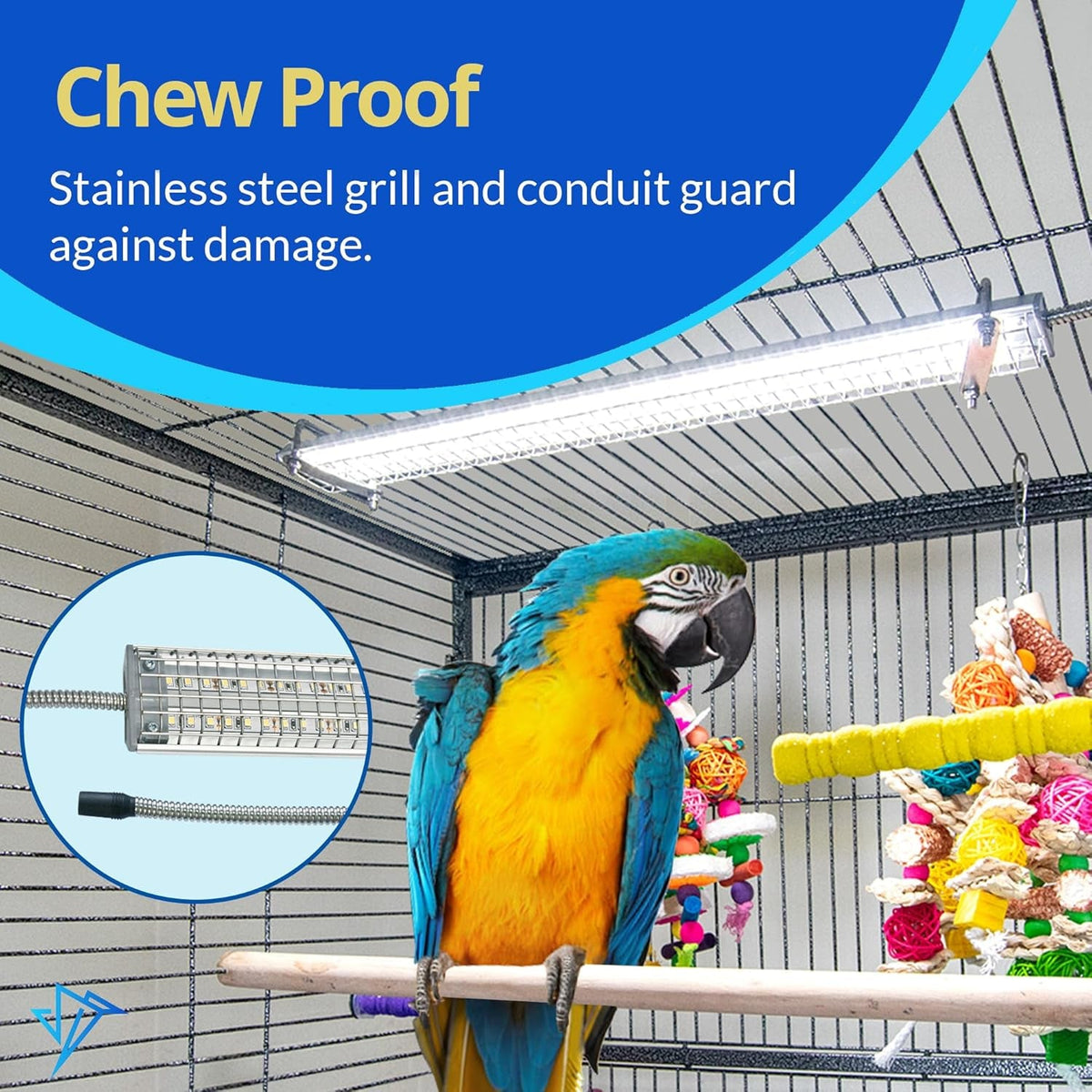 Bird Cage Light with Chew Guard
