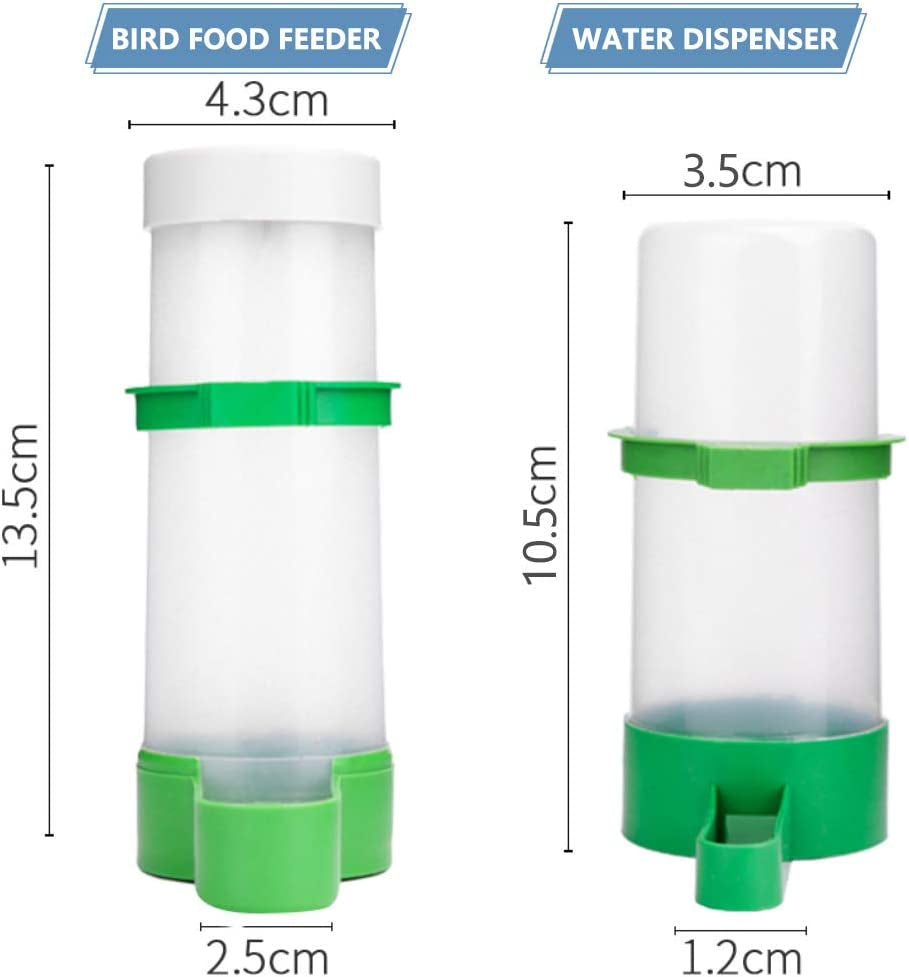 Automatic Bird Feeder and Water Dispenser Set