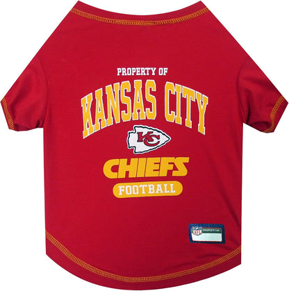 Kansas City Chiefs dog T-shirt, red