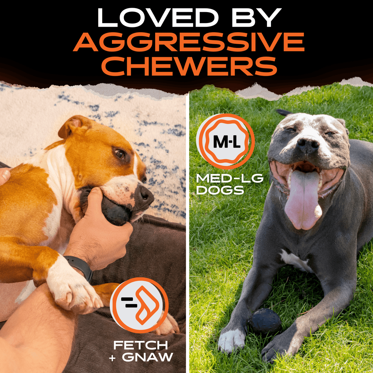 Natural Rubber Beast Ball for Aggressive Chewers