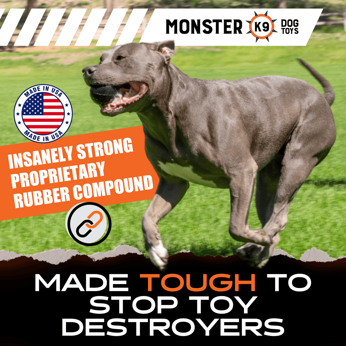 Natural Rubber Beast Ball for Aggressive Chewers