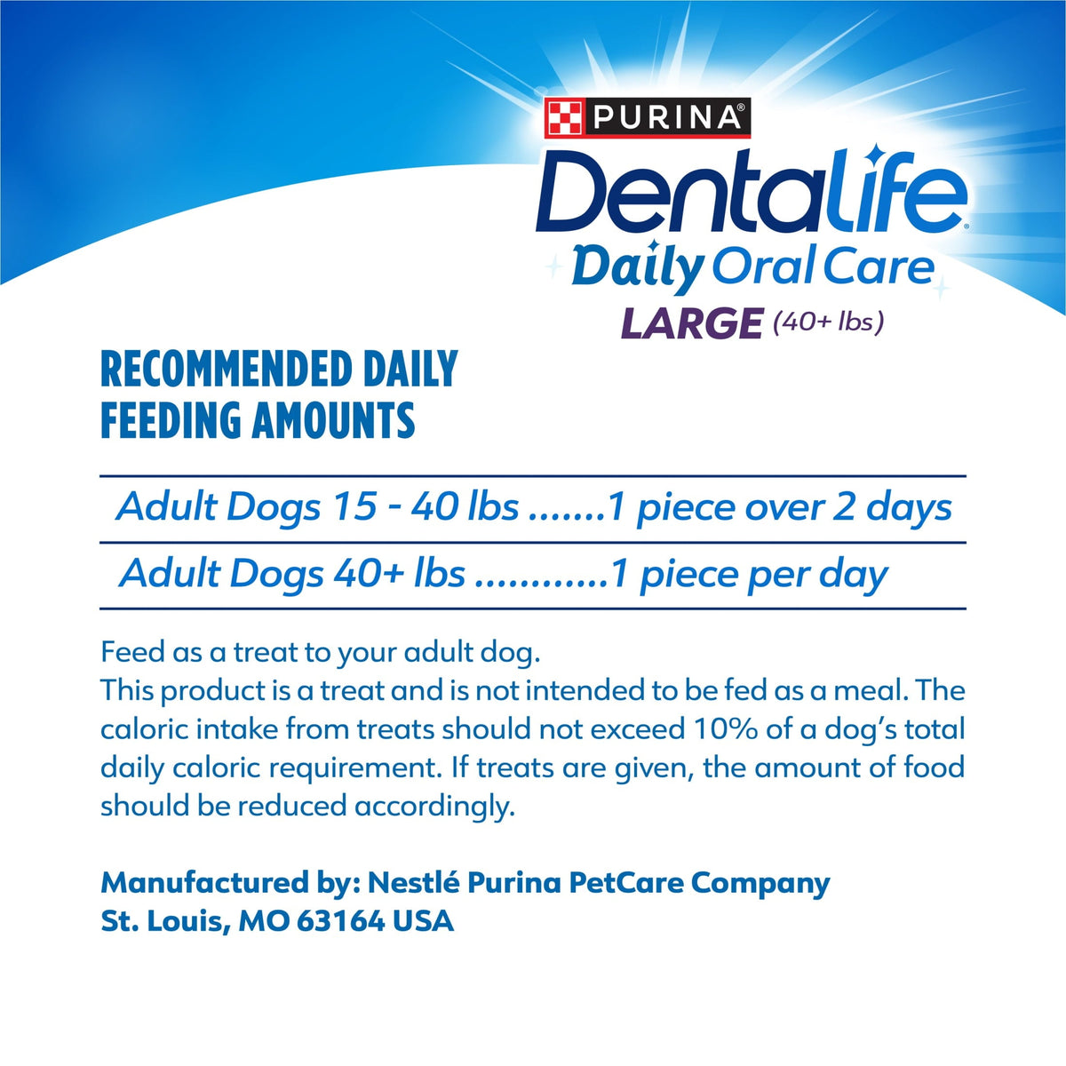 Purina DentaLife Dental Chews for Large Dogs, 18 Count, 20.7 oz