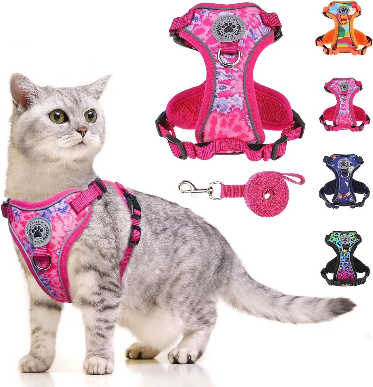 Soft Vest Cat Harness and Leash, Escape-Proof Fit