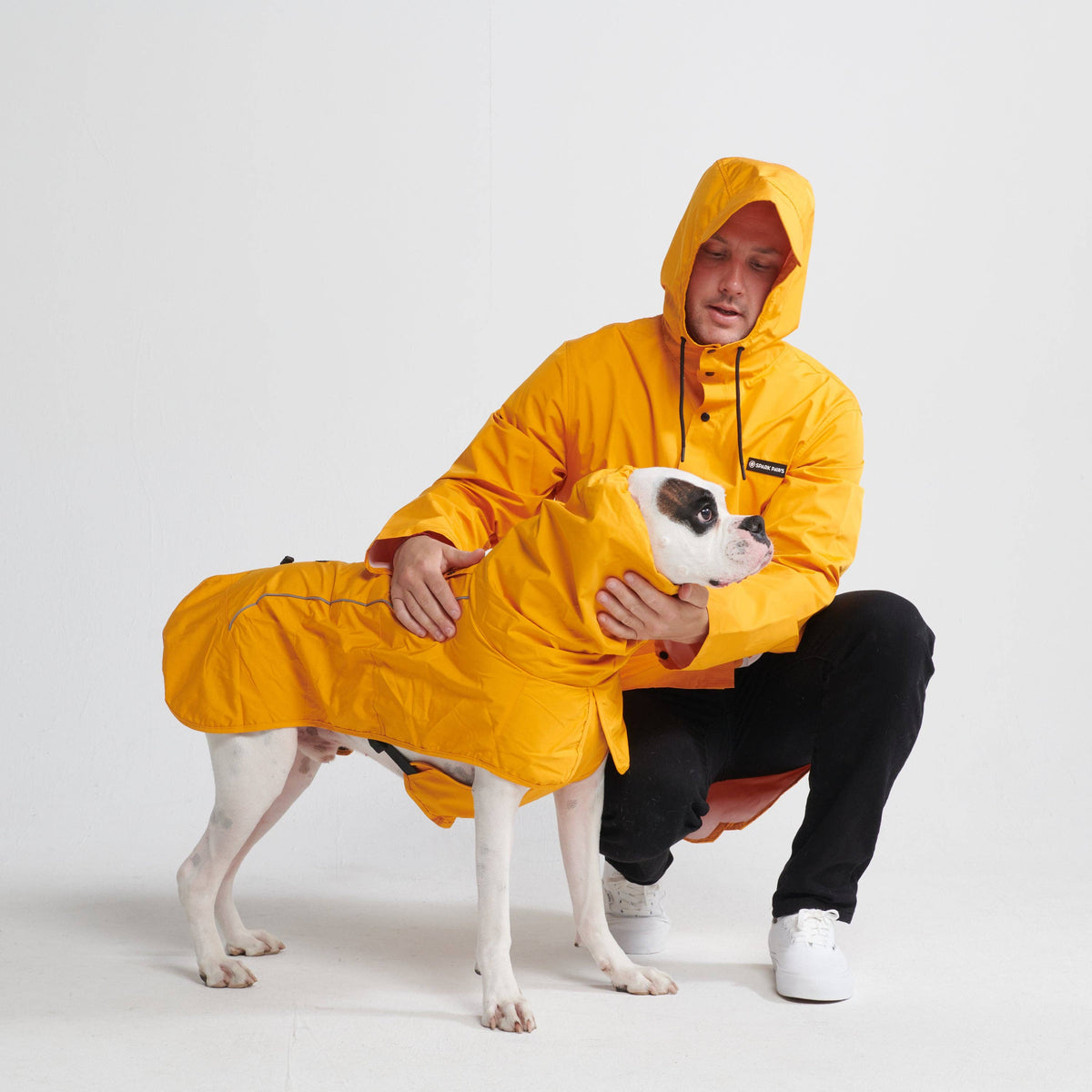 Mustard yellow Breatheshield breathable waterproof dog raincoat - view 5