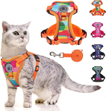 Soft Vest Cat Harness and Leash, Escape-Proof Fit