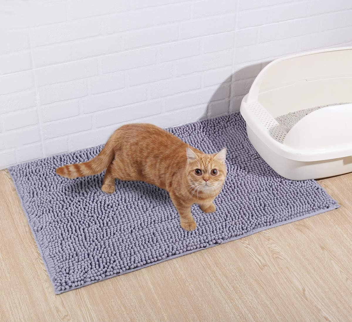 Microfiber Cat Litter Rug with Waterproof Backing