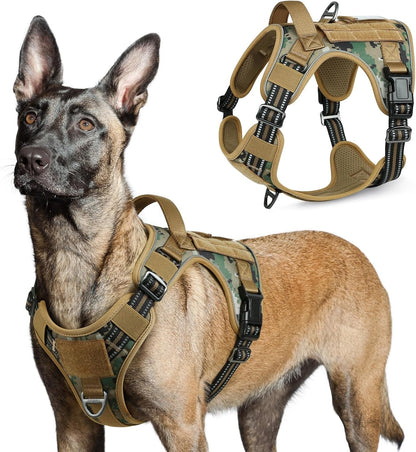MOLLE Tactical No-Pull Dog Harness, Medium to Large
