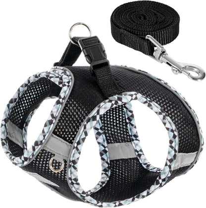 Step-In No-Pull Dog Harness and Leash Set for Small Dogs