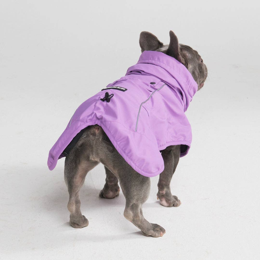 Purple Breatheshield breathable waterproof dog raincoat - view 4