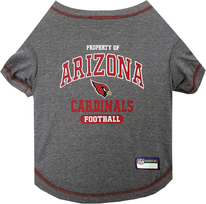 Arizona Cardinals dog T-shirt, gray