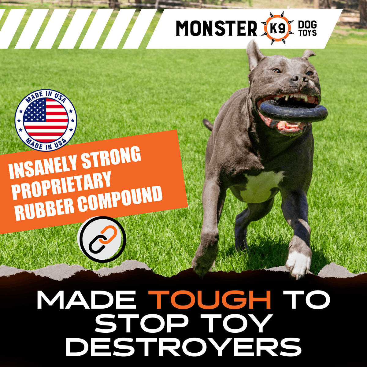 Natural Rubber Chew Ring for Medium and Large Dogs
