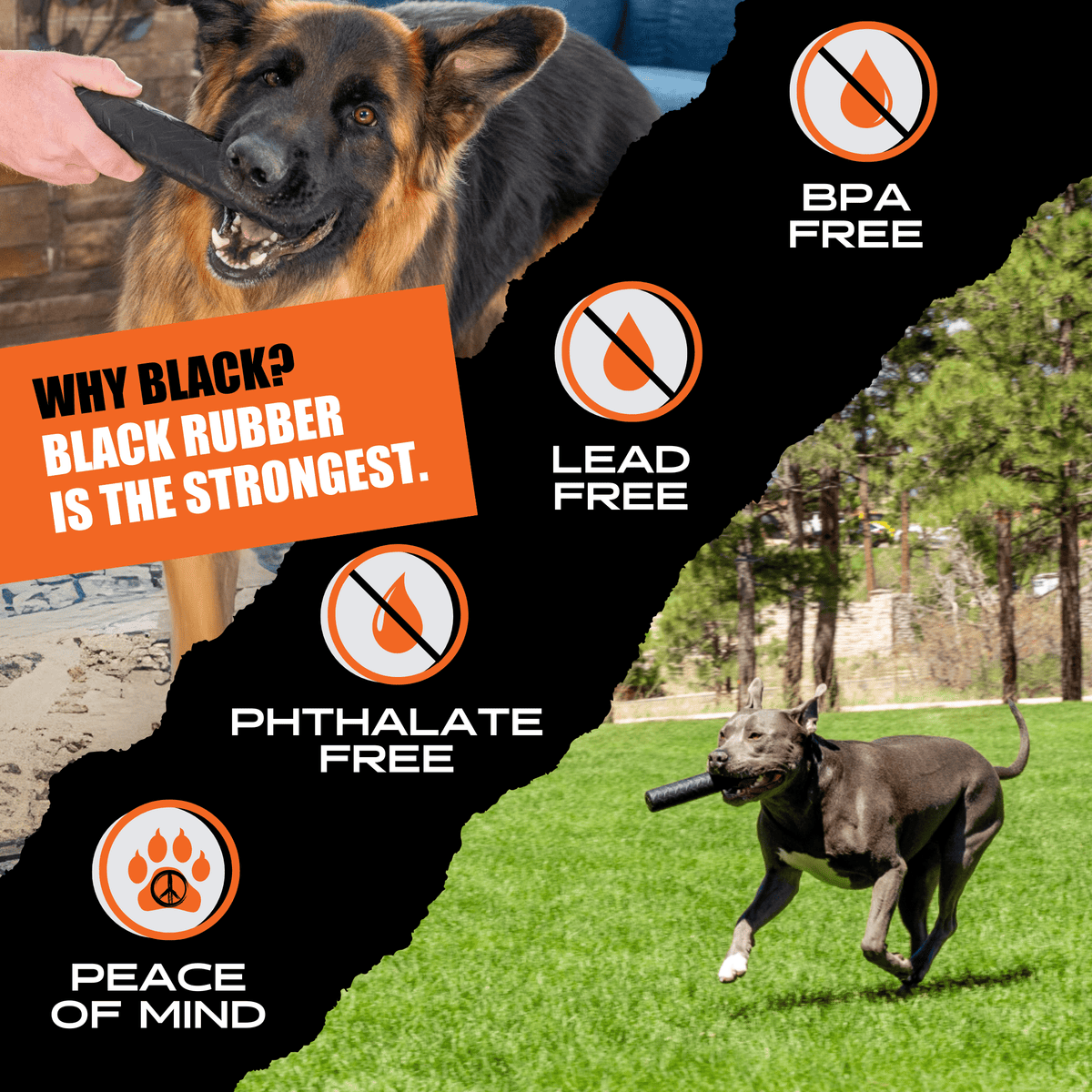 Natural Rubber Chew Stick for Medium and Large Dogs