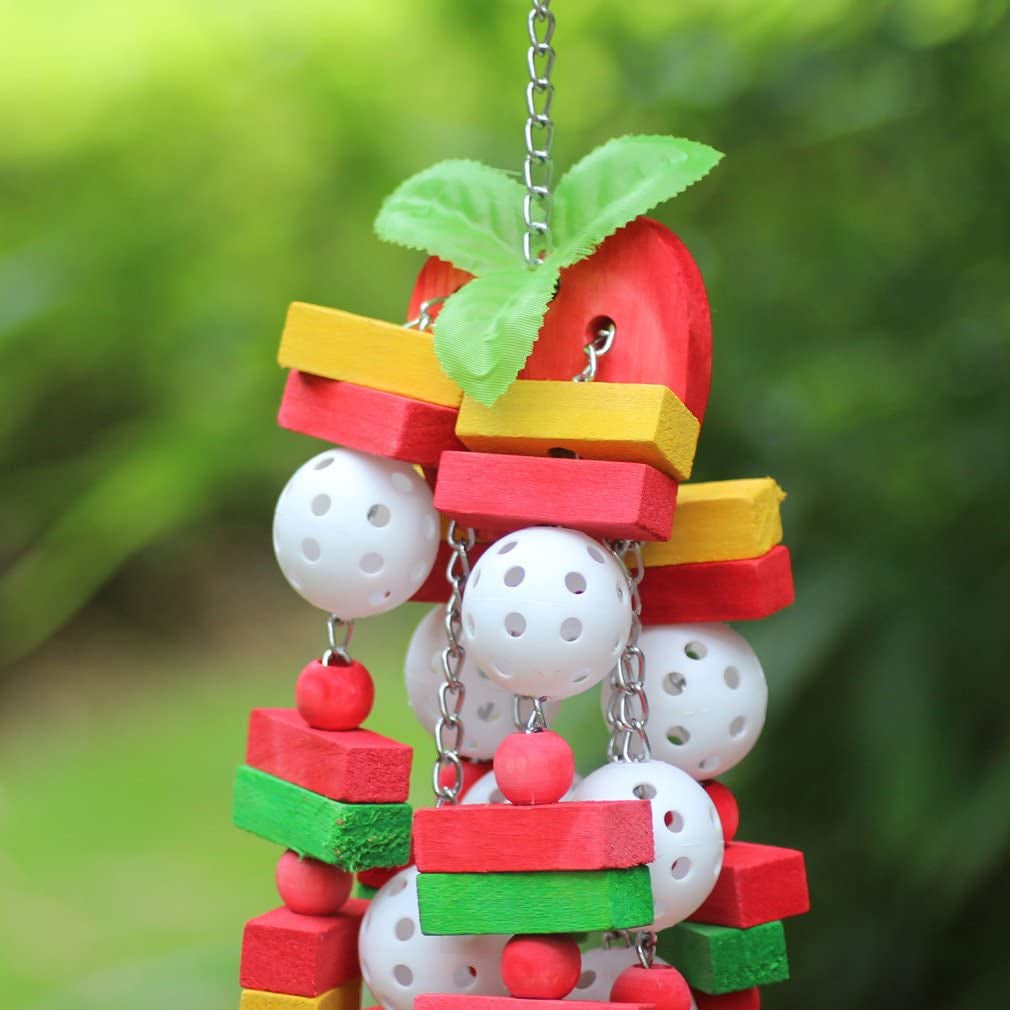 22 in Wooden Parrot Chew Toy for Medium and Large Birds