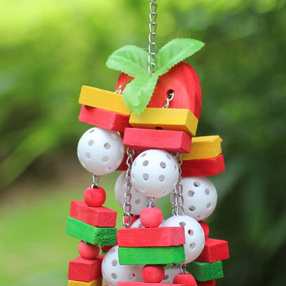22 in Wooden Parrot Chew Toy for Medium and Large Birds