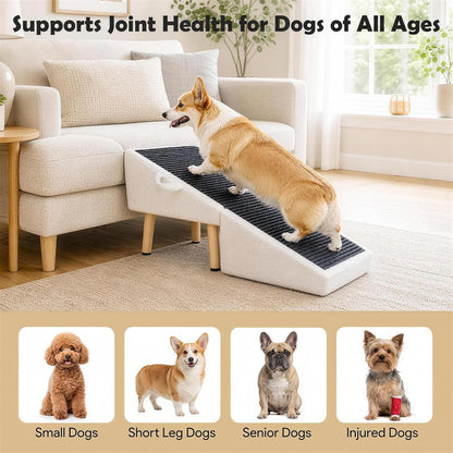 16" Foldable Dog Ramp Ottoman – Non-Slip, 220-lb Capacity