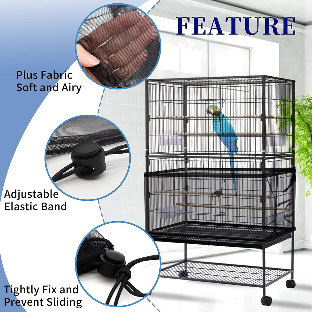 Bird Cage Cover and Seed Catcher Tidy