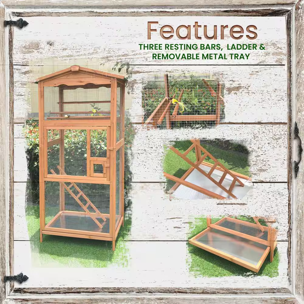 Outdoor Wooden Bird Cage Aviary