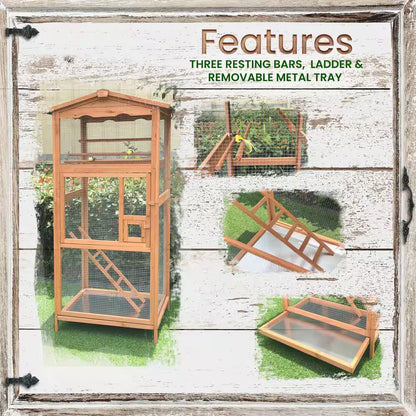 Outdoor Wooden Bird Cage Aviary