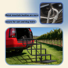 5-Step Folding Dog Stairs for Cars and SUVs