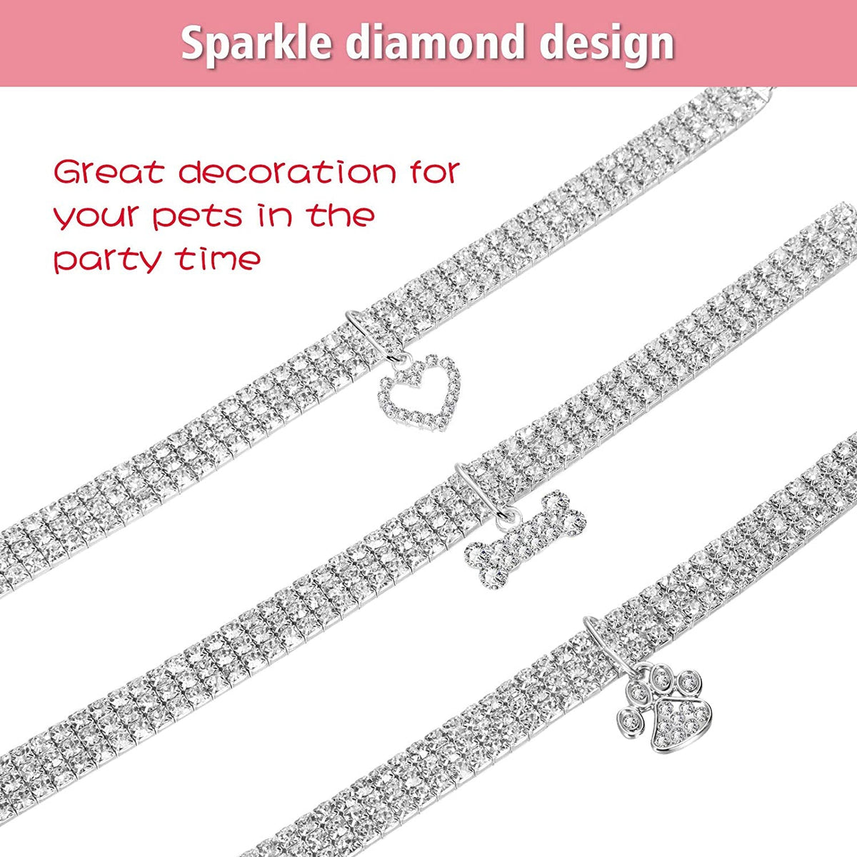 Crystal Elastic Cat Collar Necklace