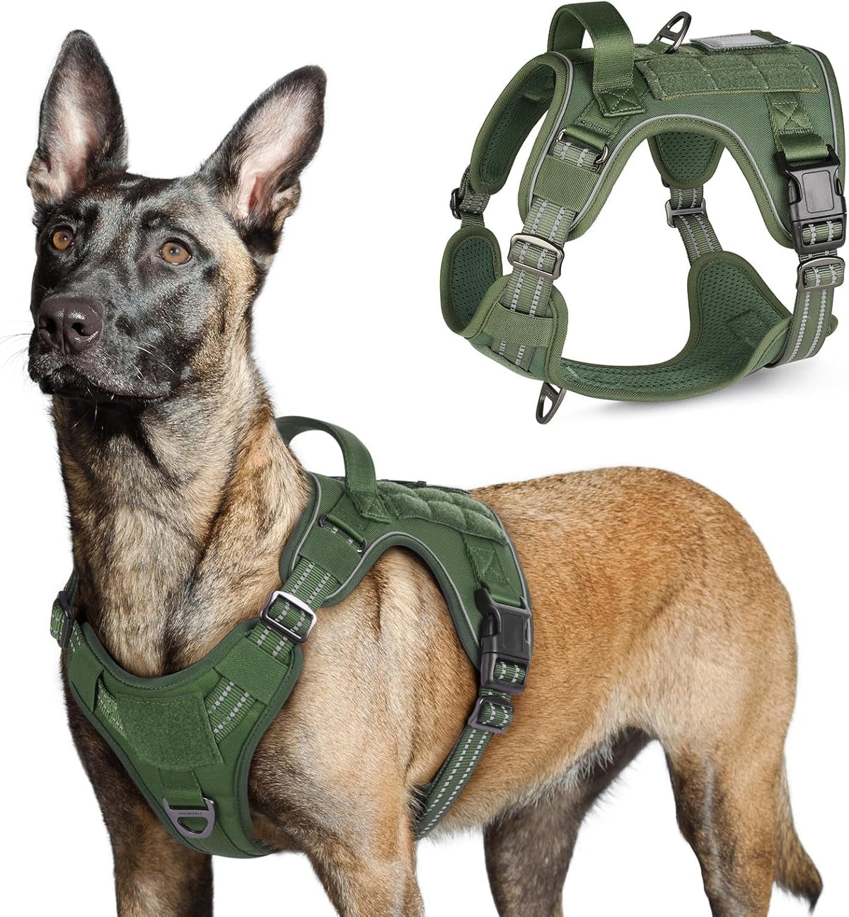 MOLLE Tactical No-Pull Dog Harness, Medium to Large