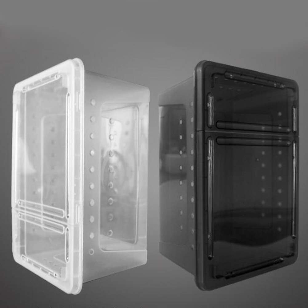 Portable Stackable Reptile Terrarium, Medium, Black