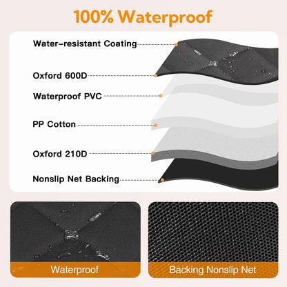 Waterproof Dog Back Seat Cover, 54 x 58 in