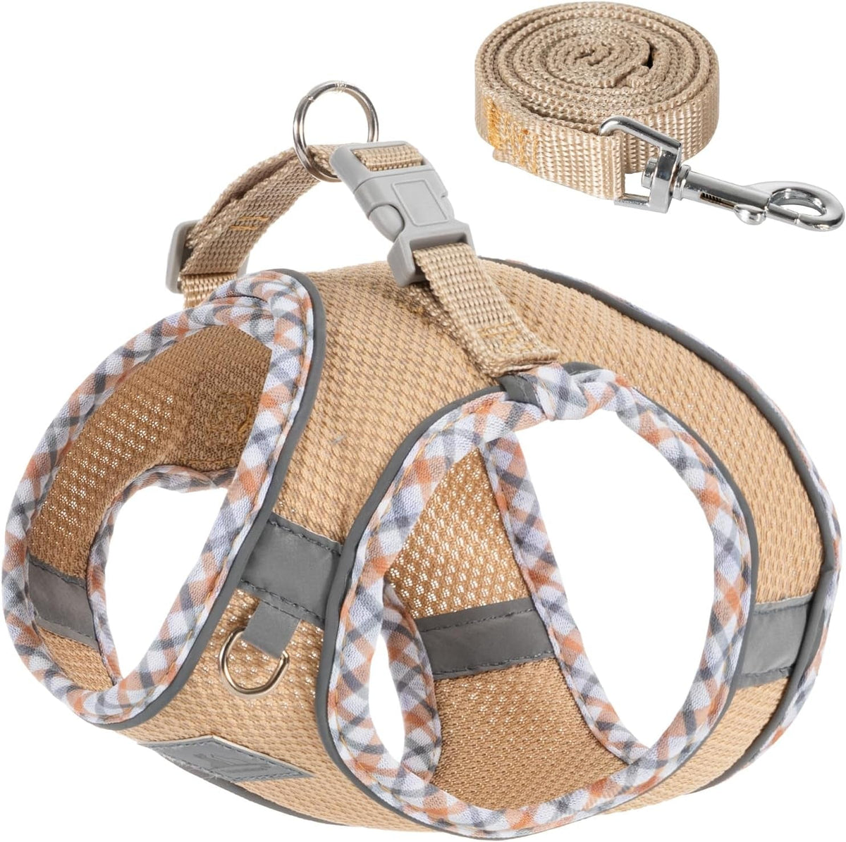 Step-In No-Pull Dog Harness and Leash Set for Small Dogs