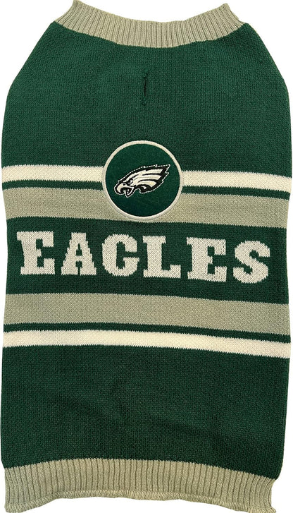 Philadelphia Eagles dog sweater, front
