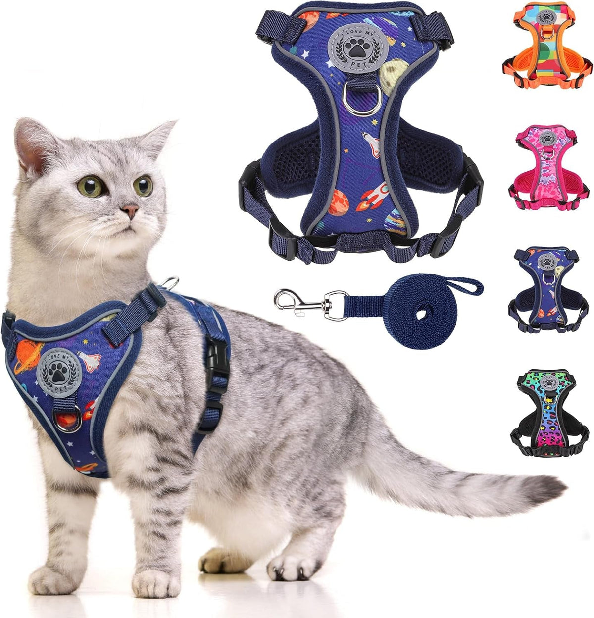 Soft Vest Cat Harness and Leash, Escape-Proof Fit