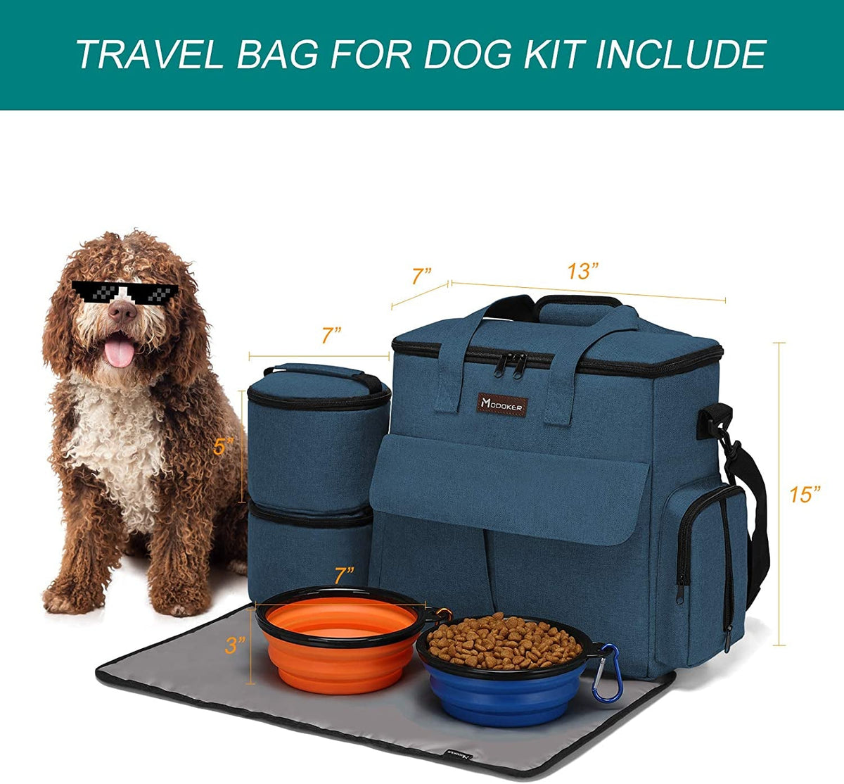 Weekend Pet Travel Set for Dogs and Cats