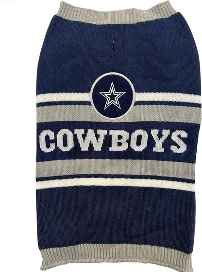 Dallas Cowboys knit dog sweater