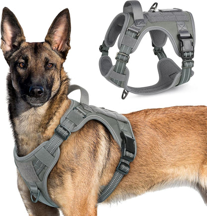 MOLLE Tactical No-Pull Dog Harness, Medium to Large