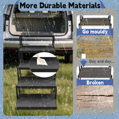 5-Step Folding Dog Stairs for Cars and SUVs