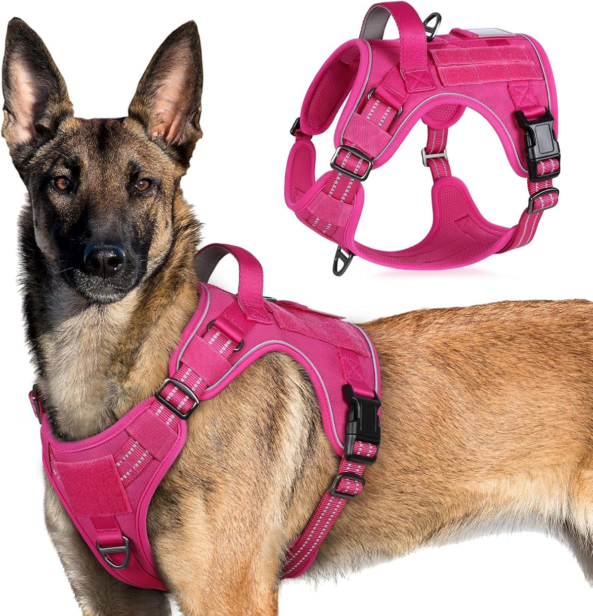 MOLLE Tactical No-Pull Dog Harness, Medium to Large