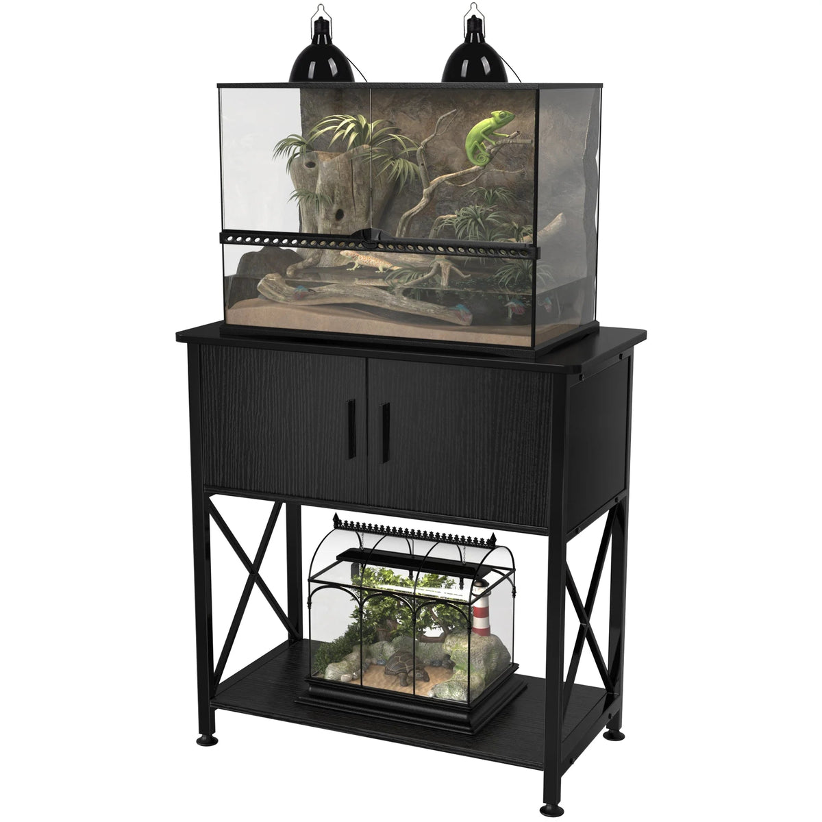 Metal Aquarium Stand for 20 Gallon Long Tanks