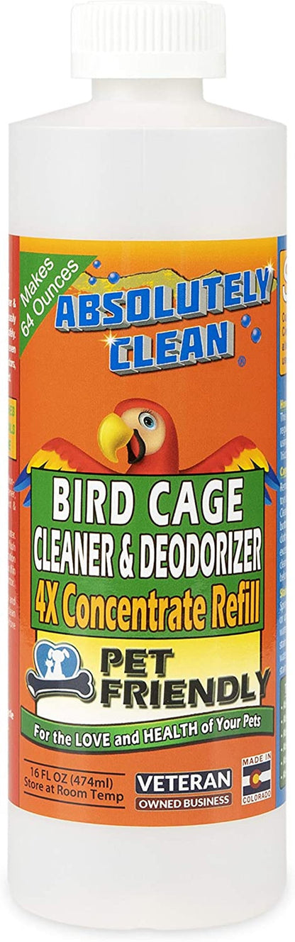 Bird Cage Cleaner and Deodorizer Concentrate, 16 oz